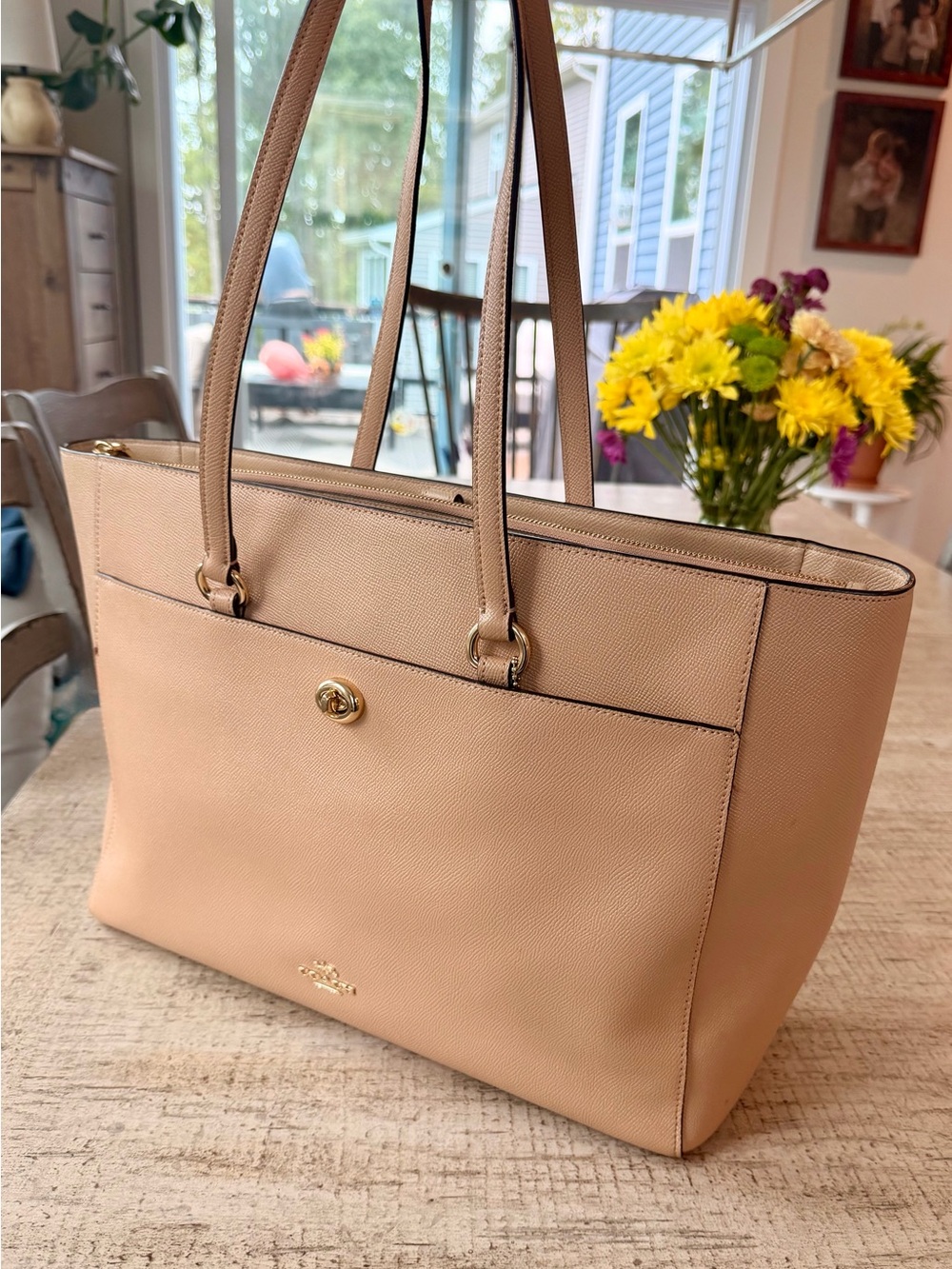 Coach Pebbled Leather Tote
